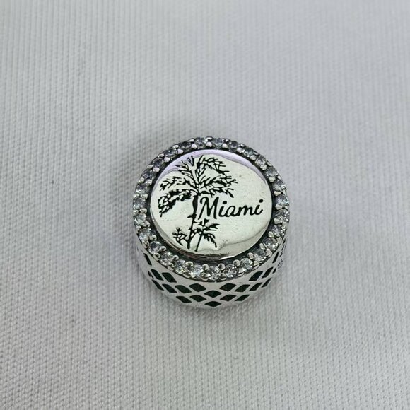 Pandora Miami Palm Charm, S925 Silver Jewelry - Picture 1 of 4